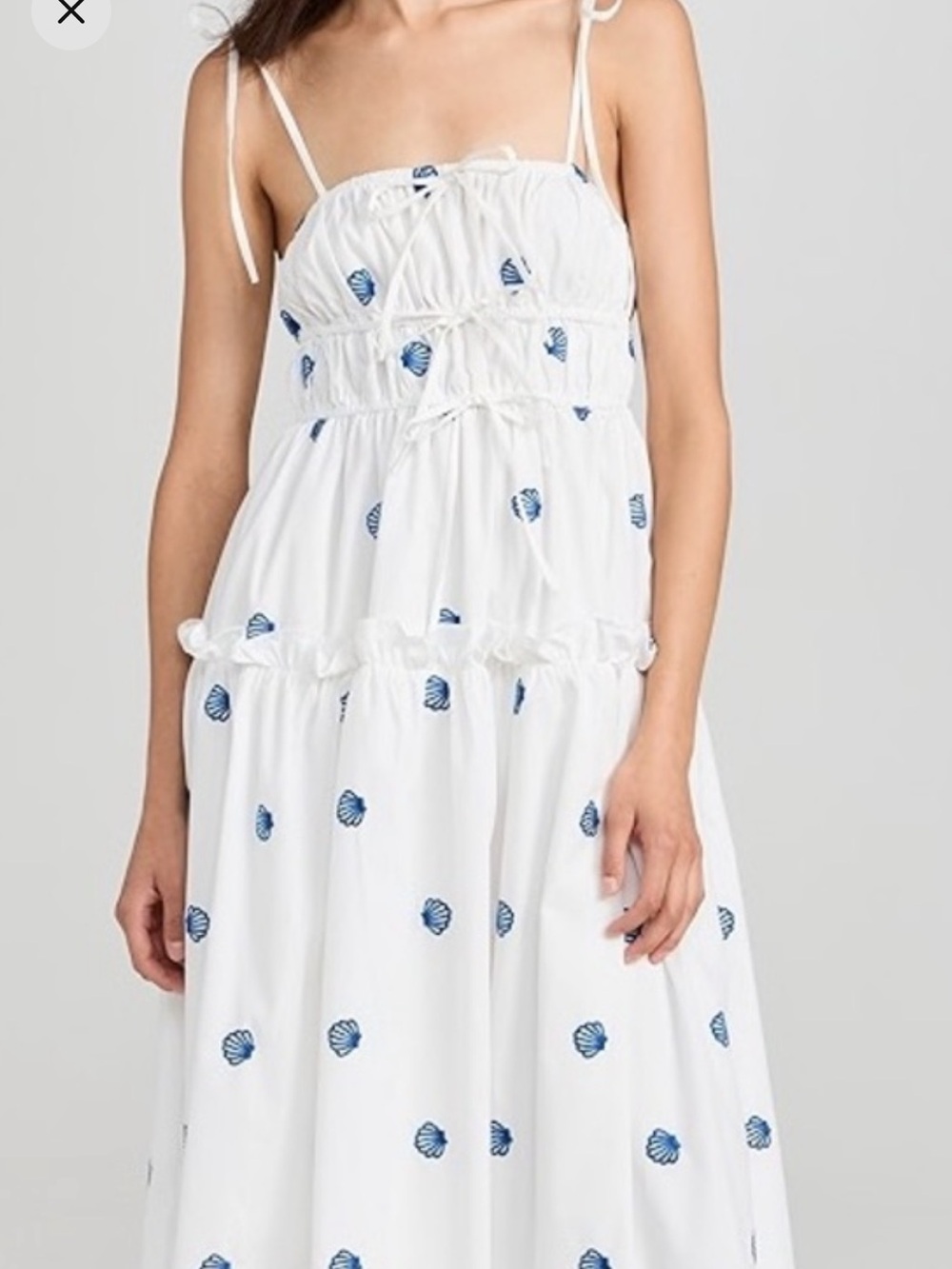 En Saison White Maxi shell Dress